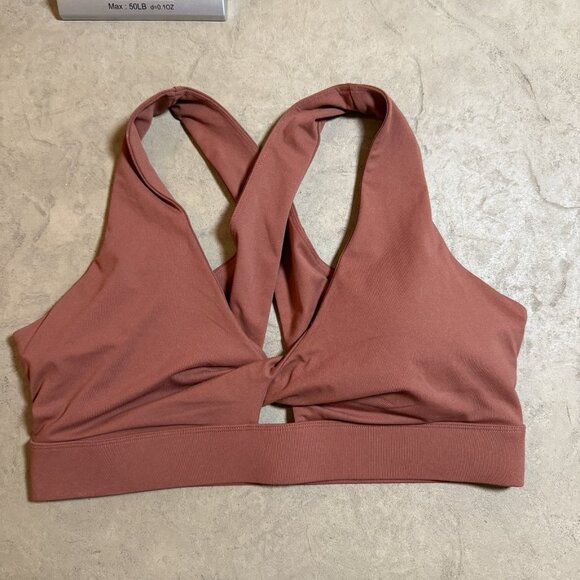 Fabletics Women’s Sports Bra XXL/1X Rust Brown Criss Cross Back Stretch - Picture 1 of 5